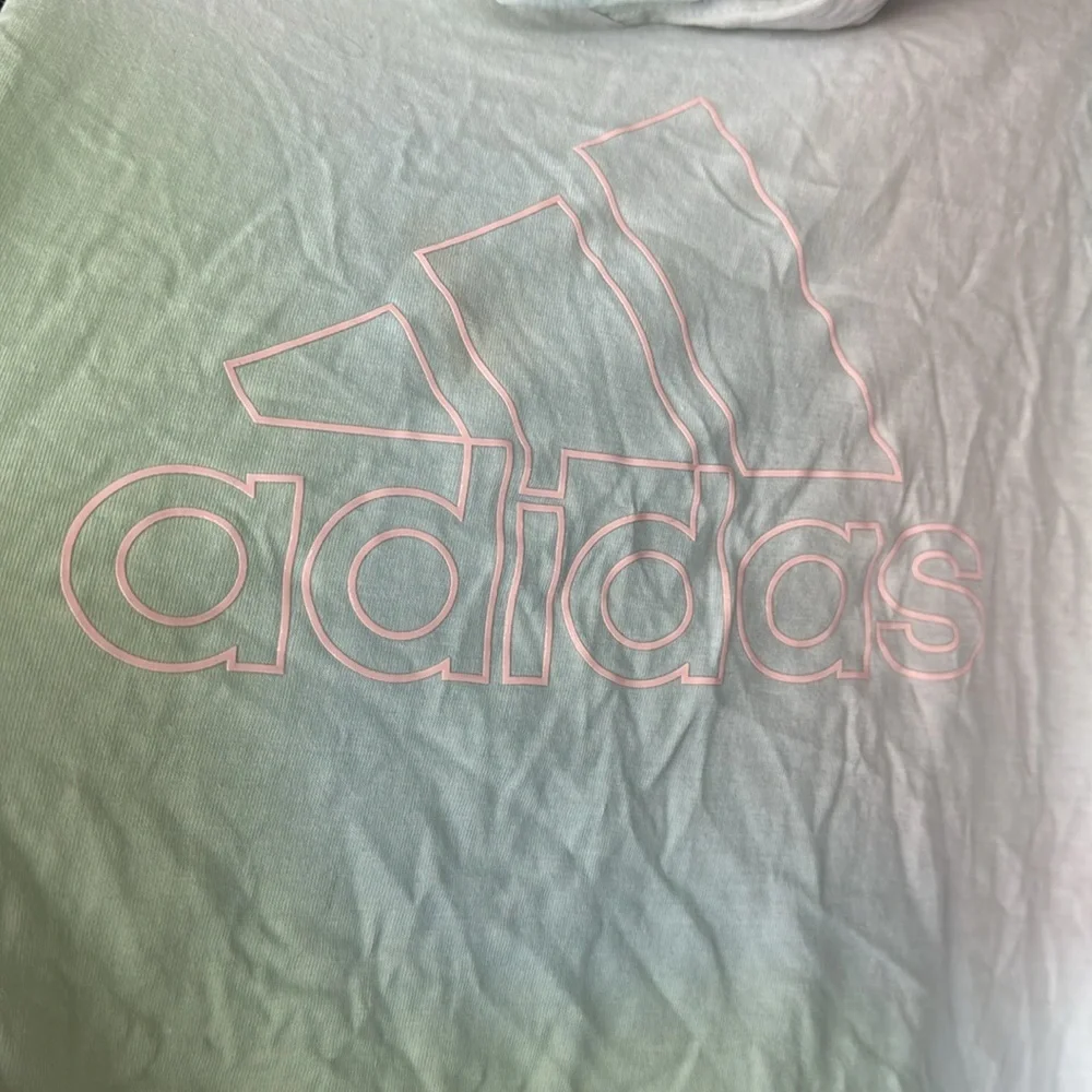 Girls Adidas tie die high low tee hoodie Sz Small 7/8 - Picture 7 of 9